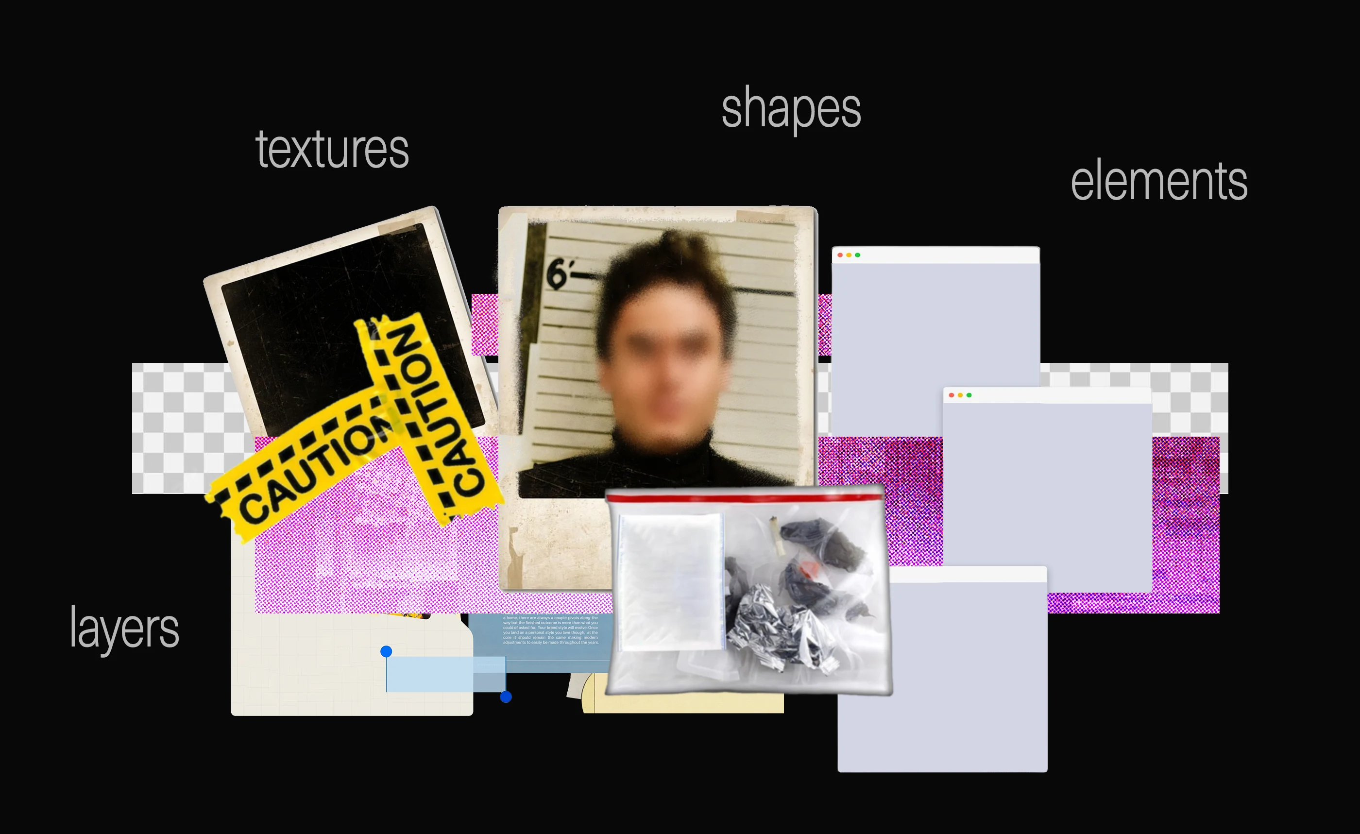 Sasha Sulim — textures, shapes, elements, layers